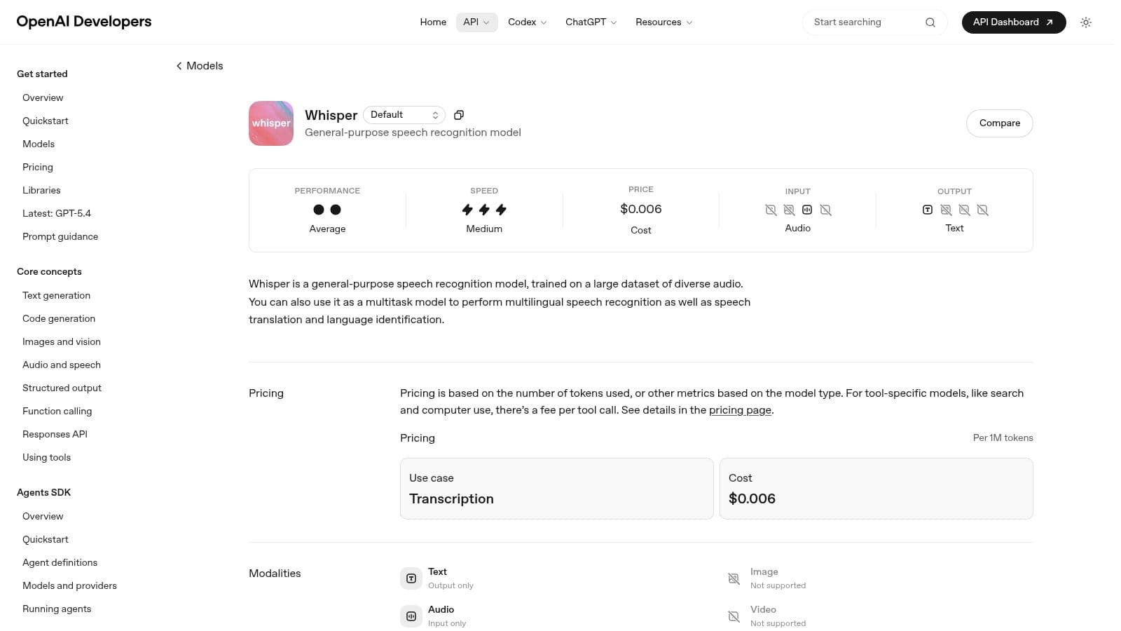 OpenAI Whisper (API and open-source model)